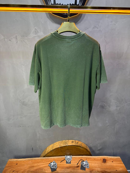 T-Shirt vert Oversize Washed Vintage 1976 - ZG PREMIUM