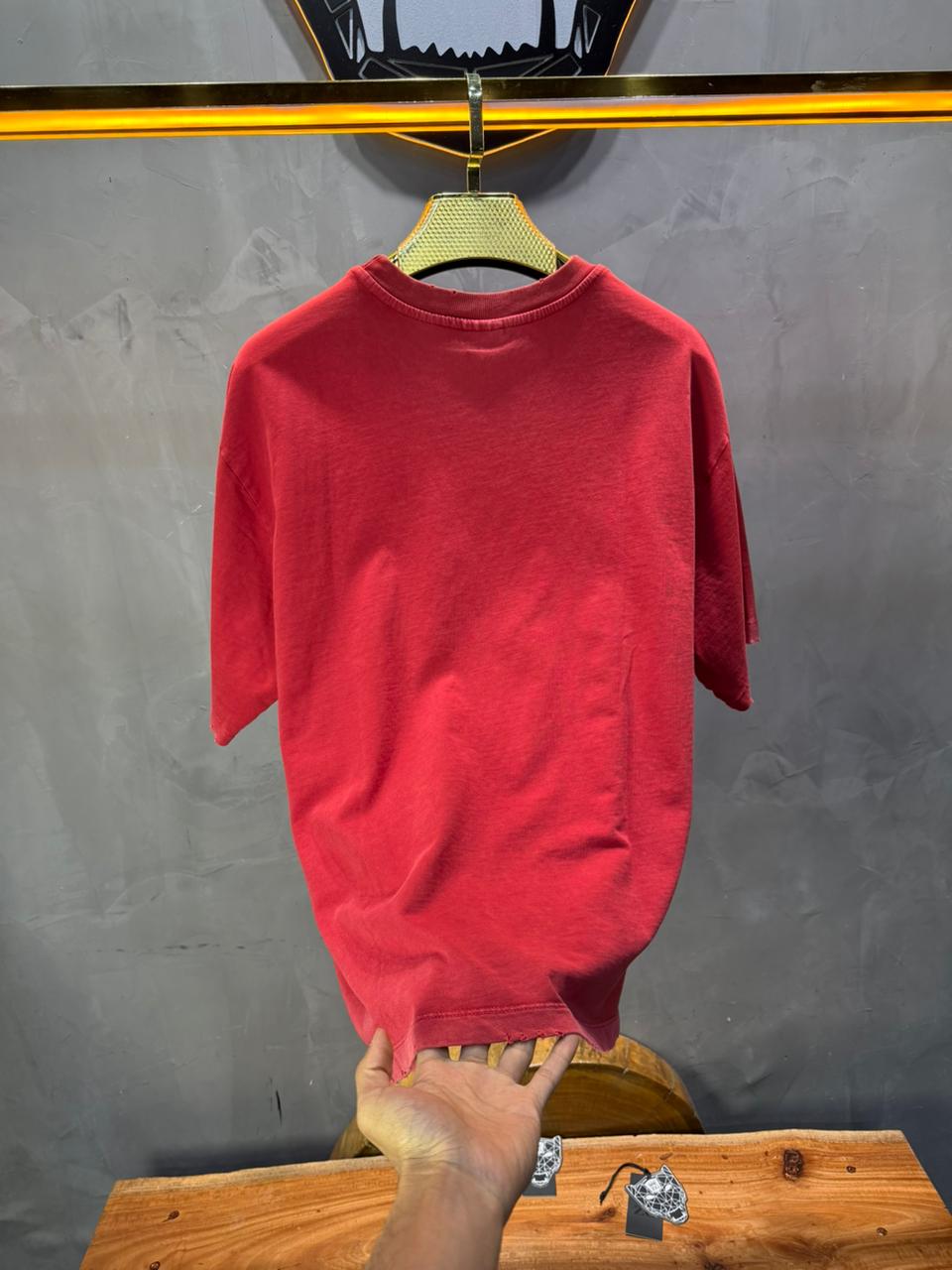 T-Shirt red Oversize Washed Vintage 1976 - ZG PREMIUM