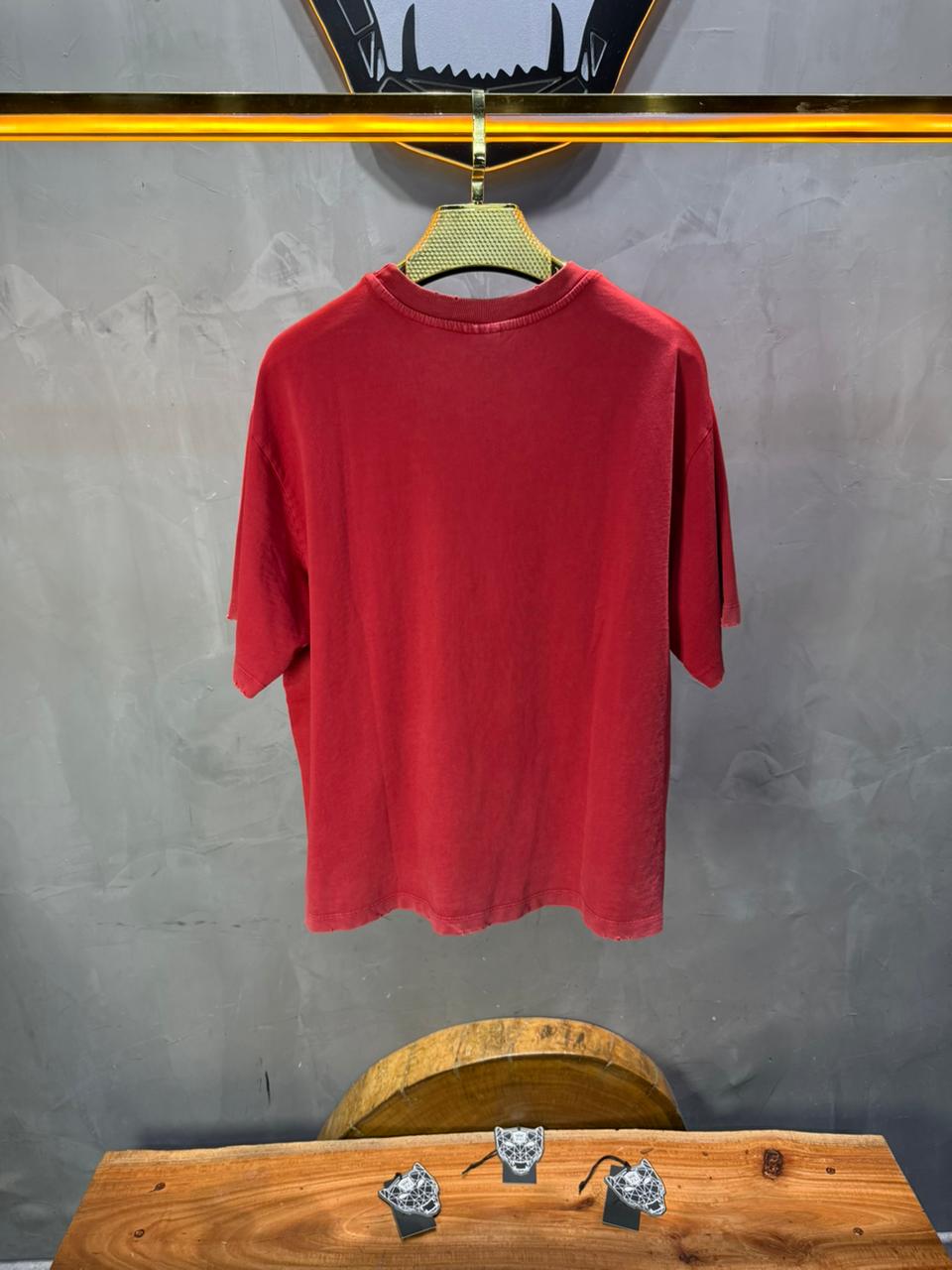 T-Shirt red Oversize Washed Vintage 1976 - ZG PREMIUM