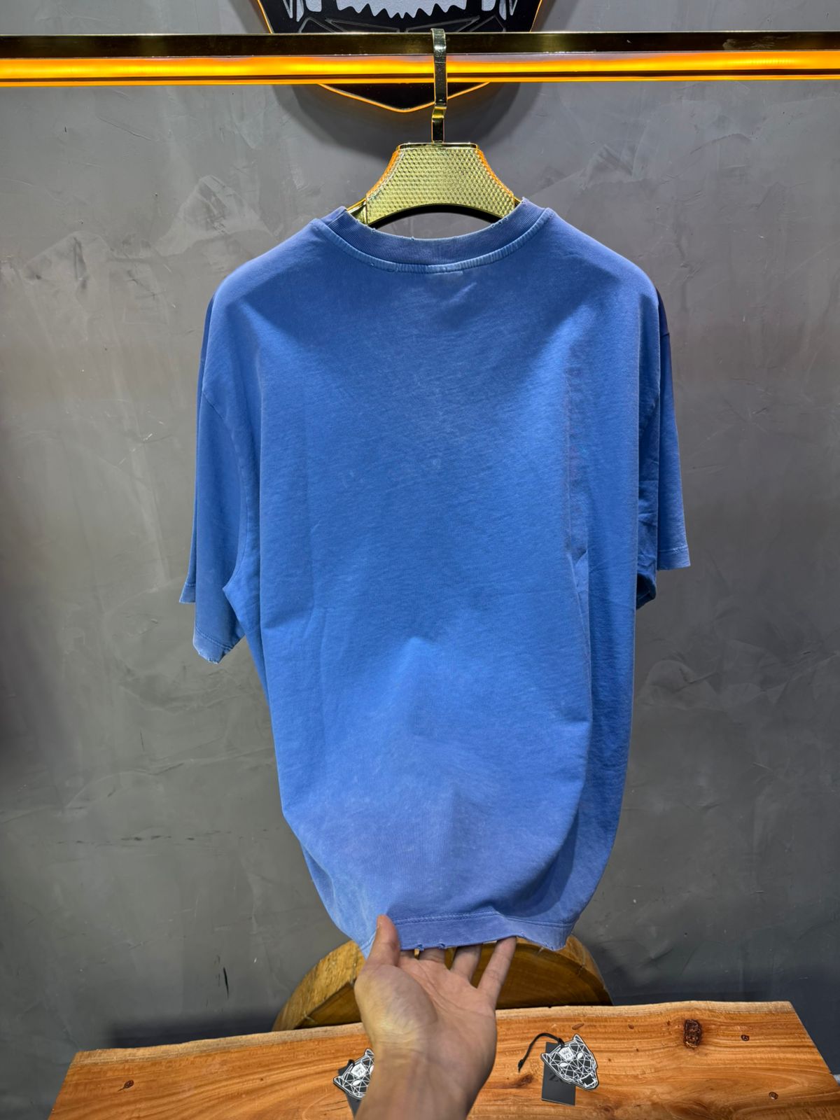 T-Shirt blue Oversize Washed Vintage 1976 - ZG PREMIUM
