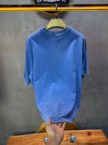 T-Shirt blue Oversize Washed Vintage 1976 - ZG PREMIUM