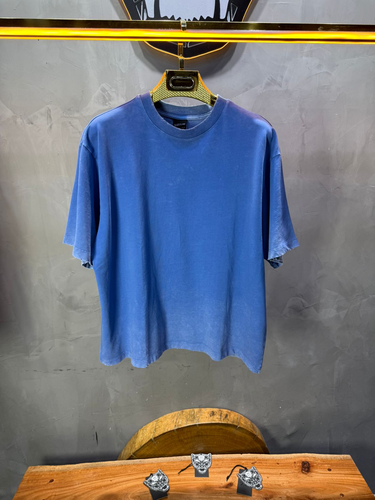 T-Shirt blue Oversize Washed Vintage 1976 - ZG PREMIUM