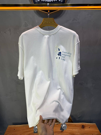 T-Shirt blanc Oversize Broderie Cheval 5054