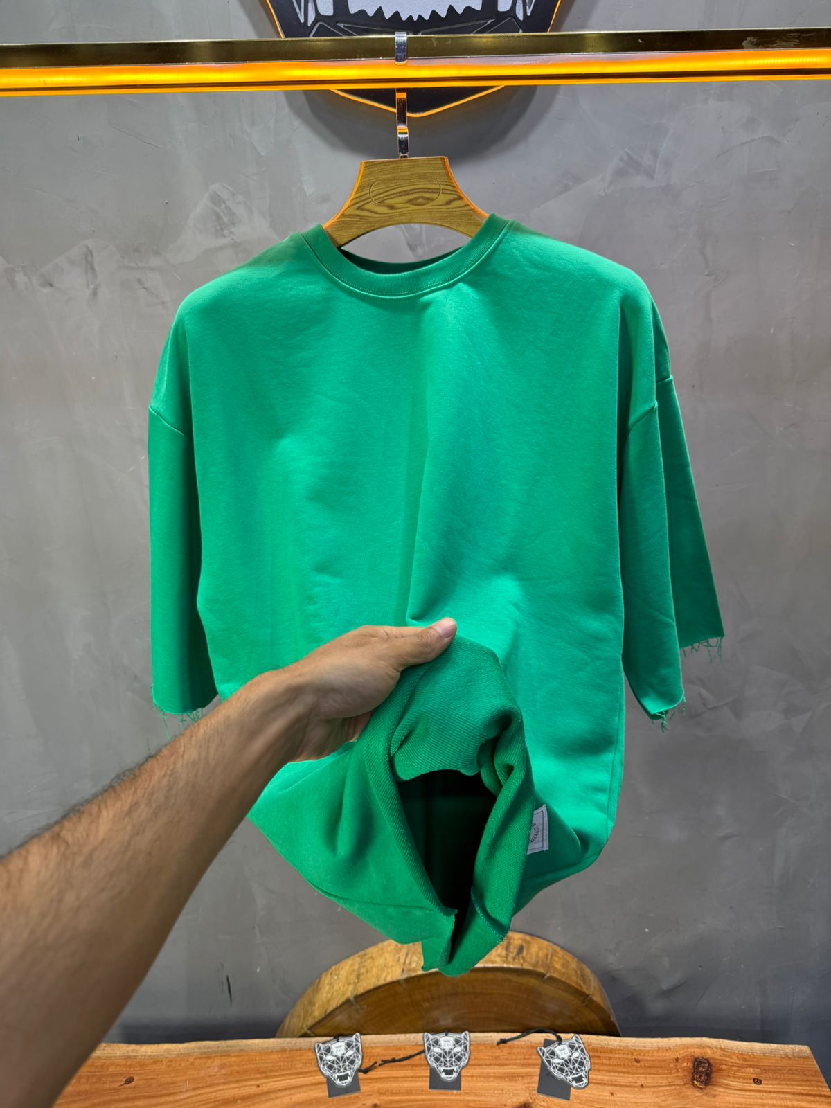 T-Shirt Oversize Green – Tissu Épais  42