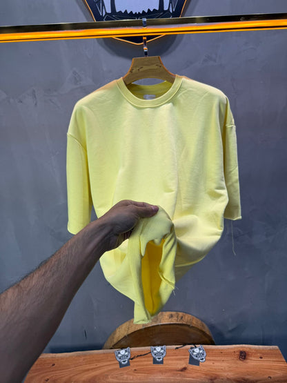 T-Shirt Oversize Yellow– Tissu Épais  42