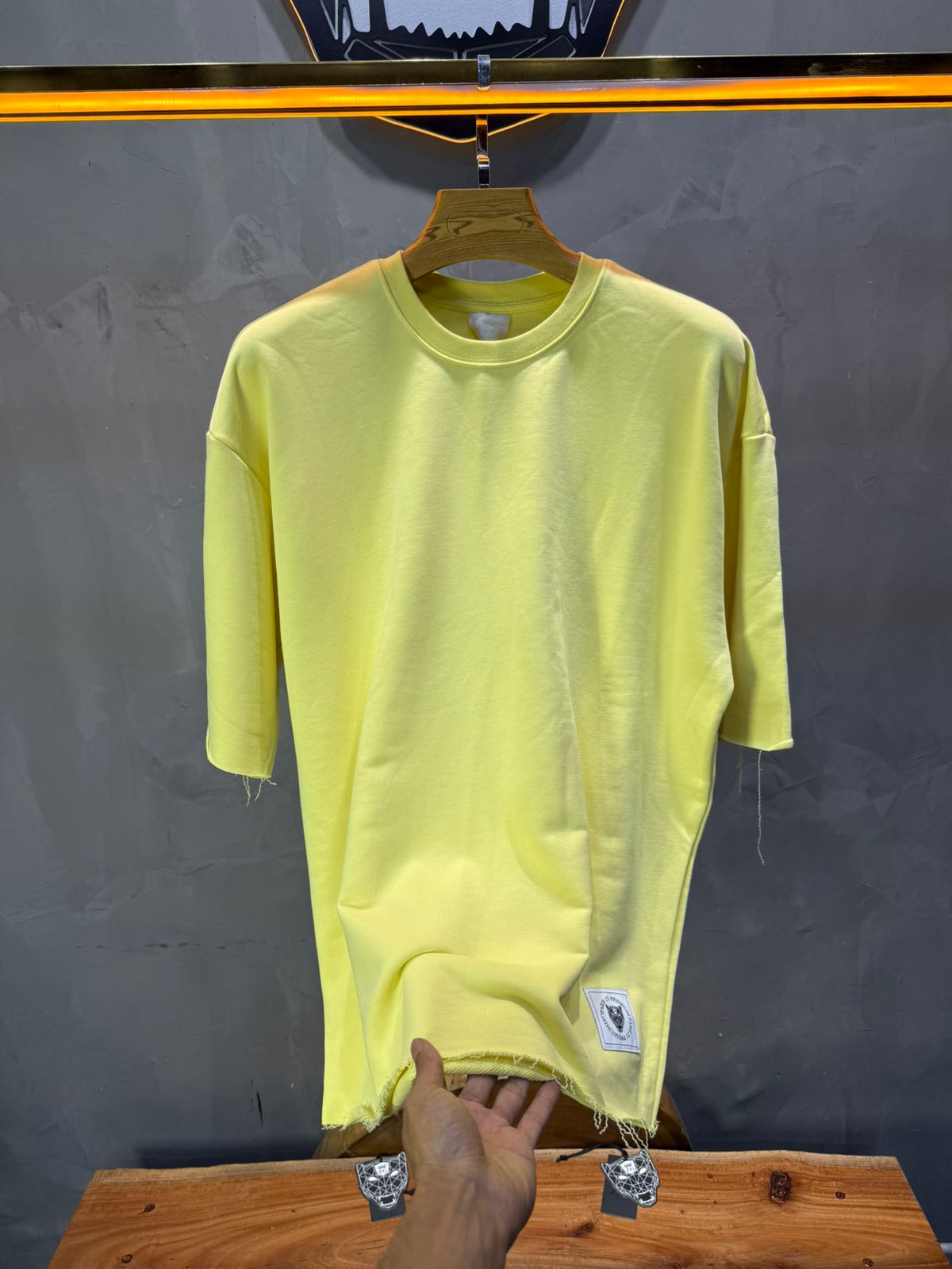 T-Shirt Oversize Yellow– Tissu Épais  42