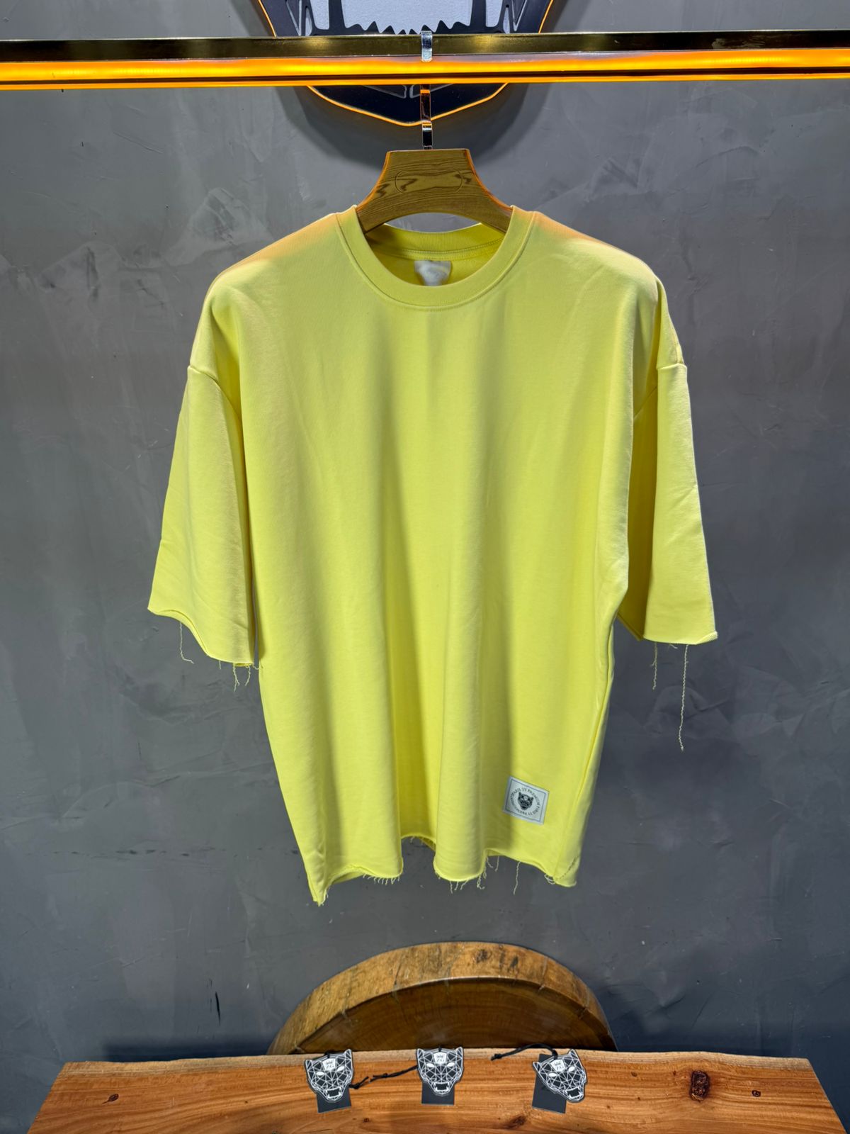 T-Shirt Oversize Yellow– Tissu Épais  42