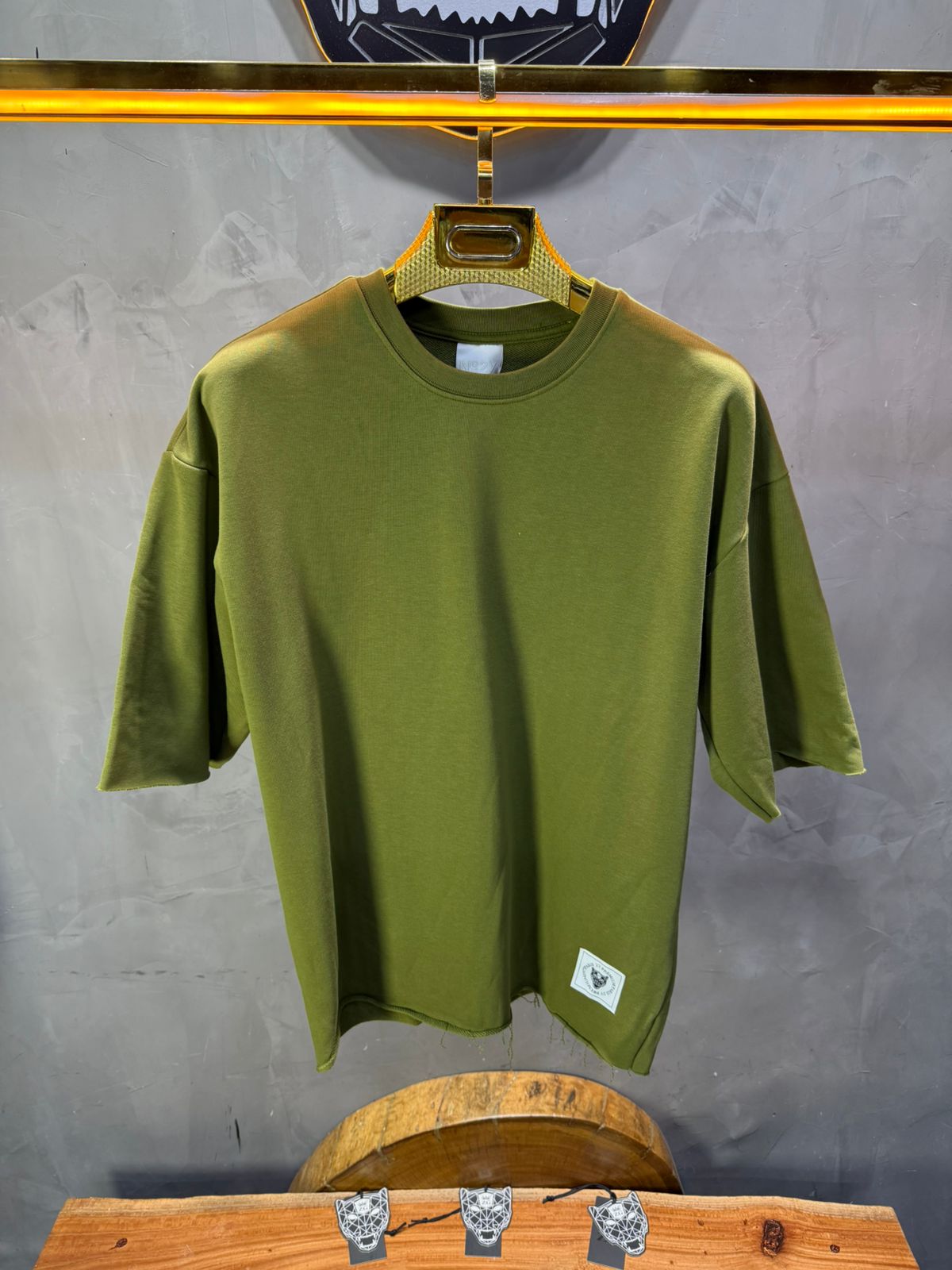T-Shirt Oversize khaki – Tissu Épais  42
