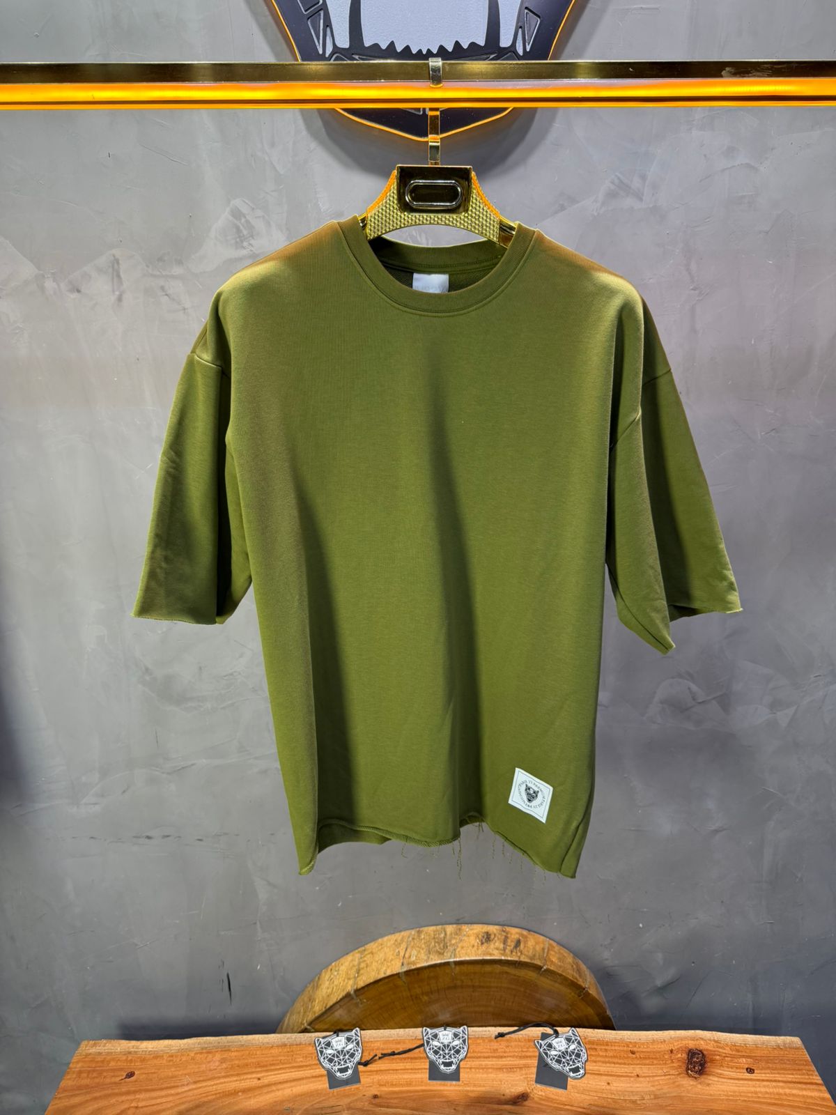 T-Shirt Oversize khaki – Tissu Épais  42
