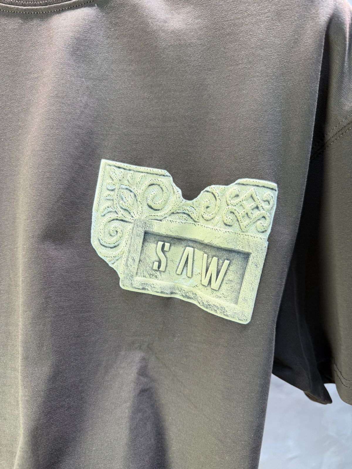 T-Shirt Oversize brown SAW Baroque 3D Oriental Paisley Noir Premium 5107 - ZG PREMIUM