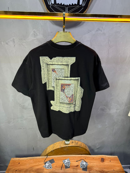 T-Shirt Oversize SAW Baroque 3D Oriental Paisley Noir Premium 5107 - ZG PREMIUM