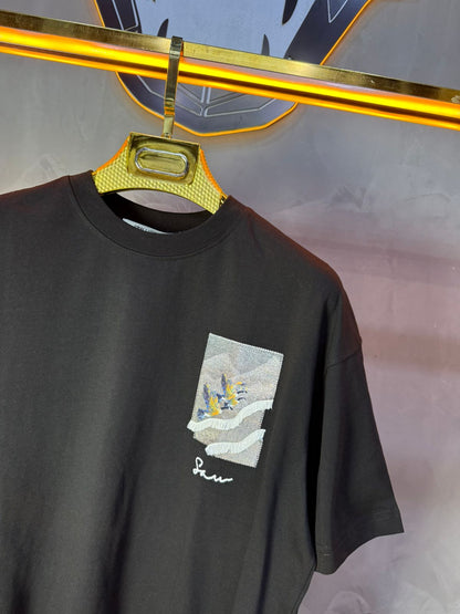 T-Shirt noir Oversize "Flying Eagle" – Broderie Artistique 5077 - ZG PREMIUM