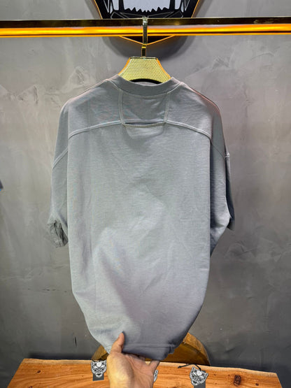 T-Shirt Oversize Gris – Poche Denim AJ6368 - ZG PREMIUM