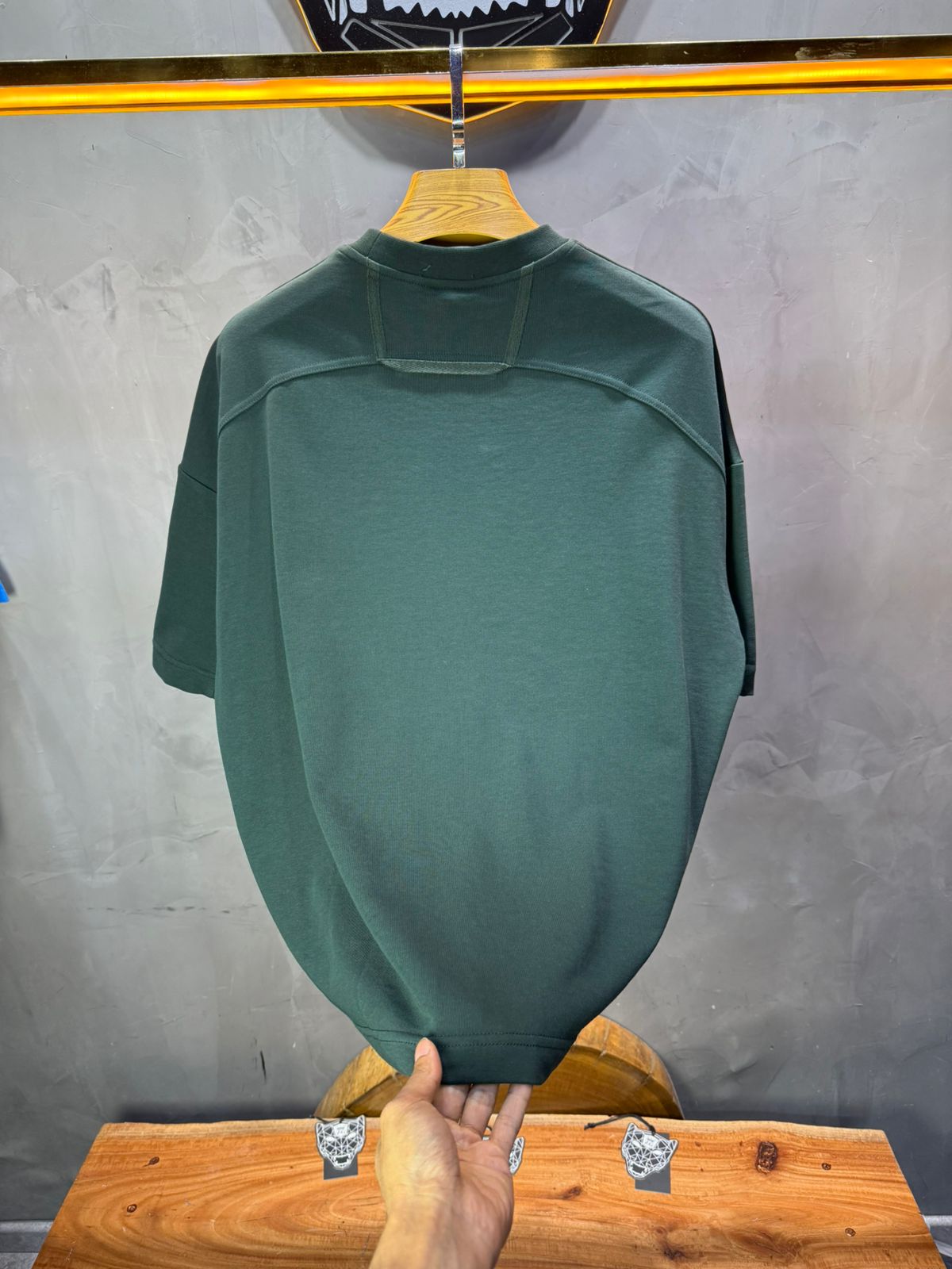 T-Shirt Oversize vert – Poche Denim AJ6368 - ZG PREMIUM