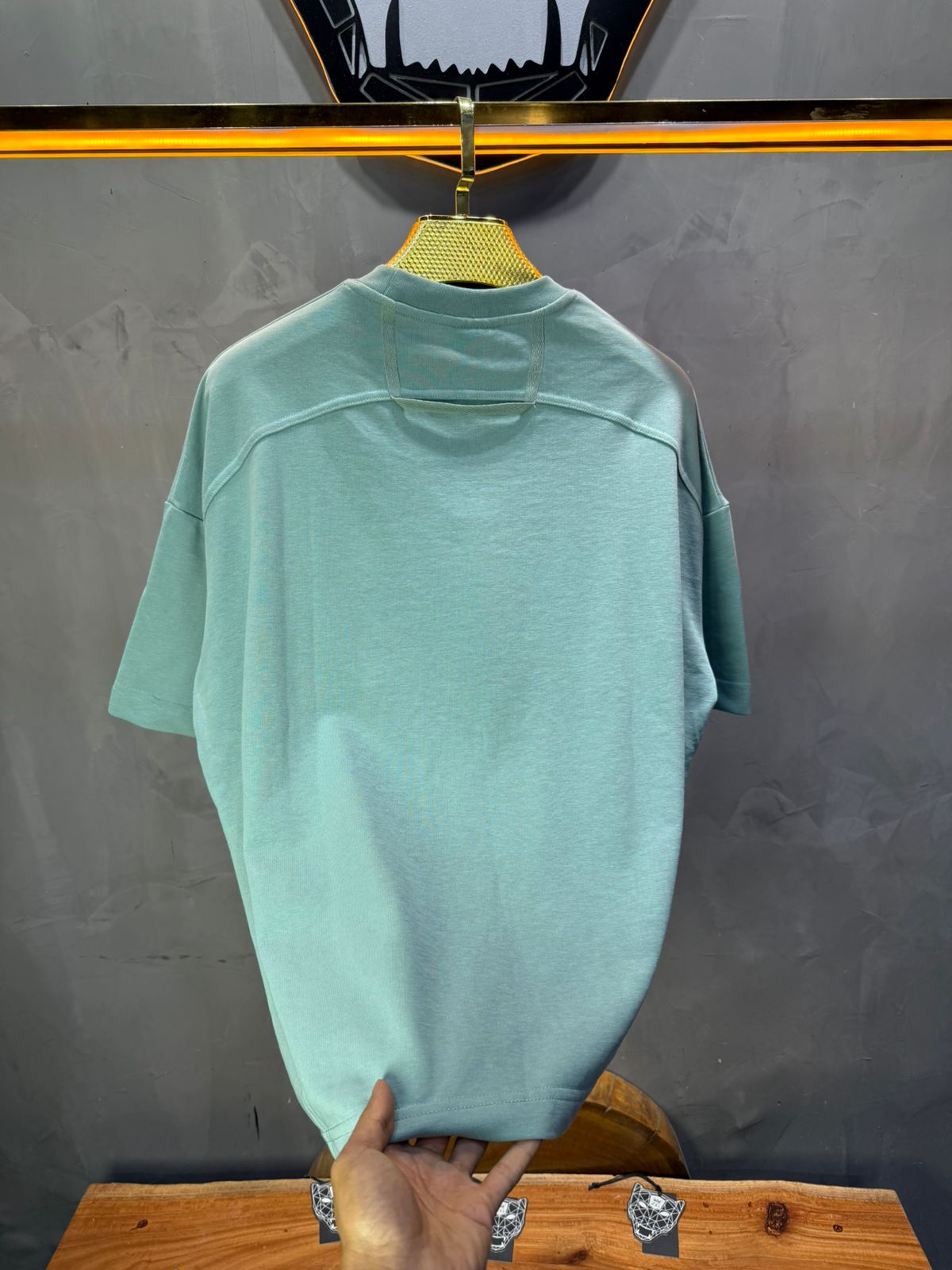 T-Shirt Oversize vert – Poche Denim AJ6368 - ZG PREMIUM