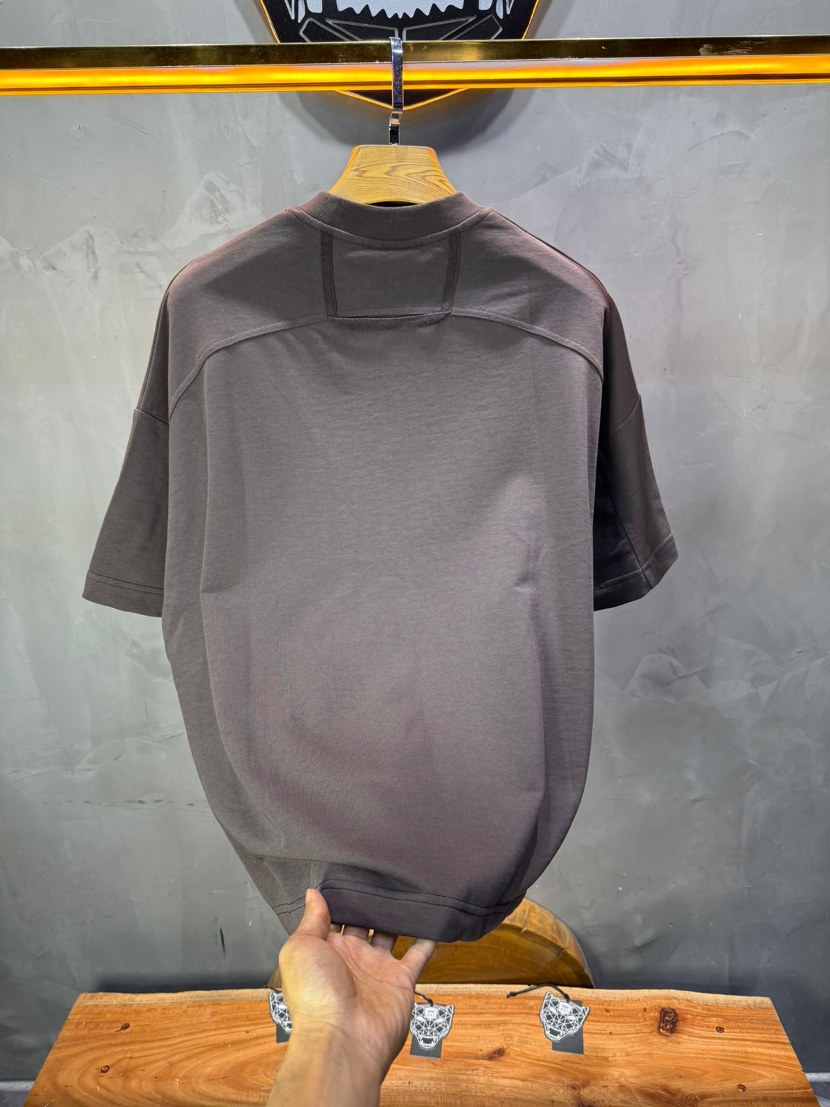 T-Shirt Oversize brown – Poche Denim AJ6368 - ZG PREMIUM