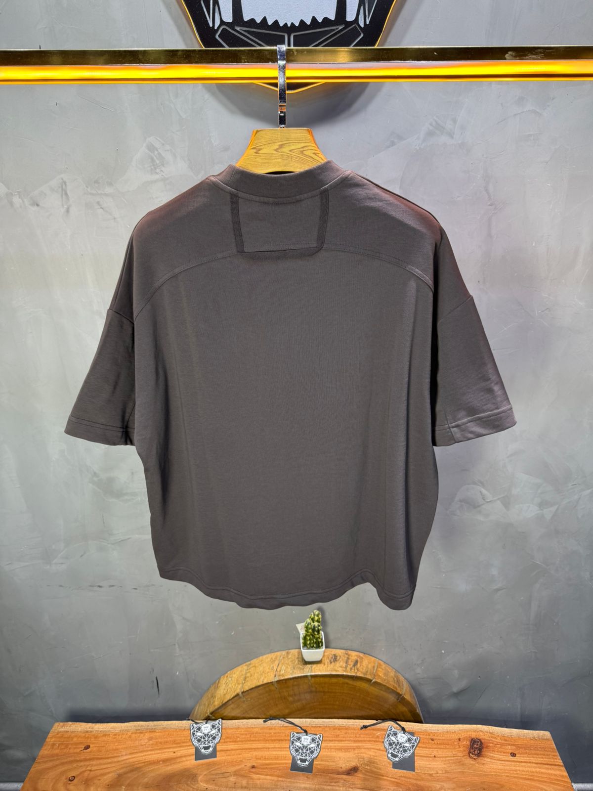 T-Shirt Oversize brown – Poche Denim AJ6368 - ZG PREMIUM