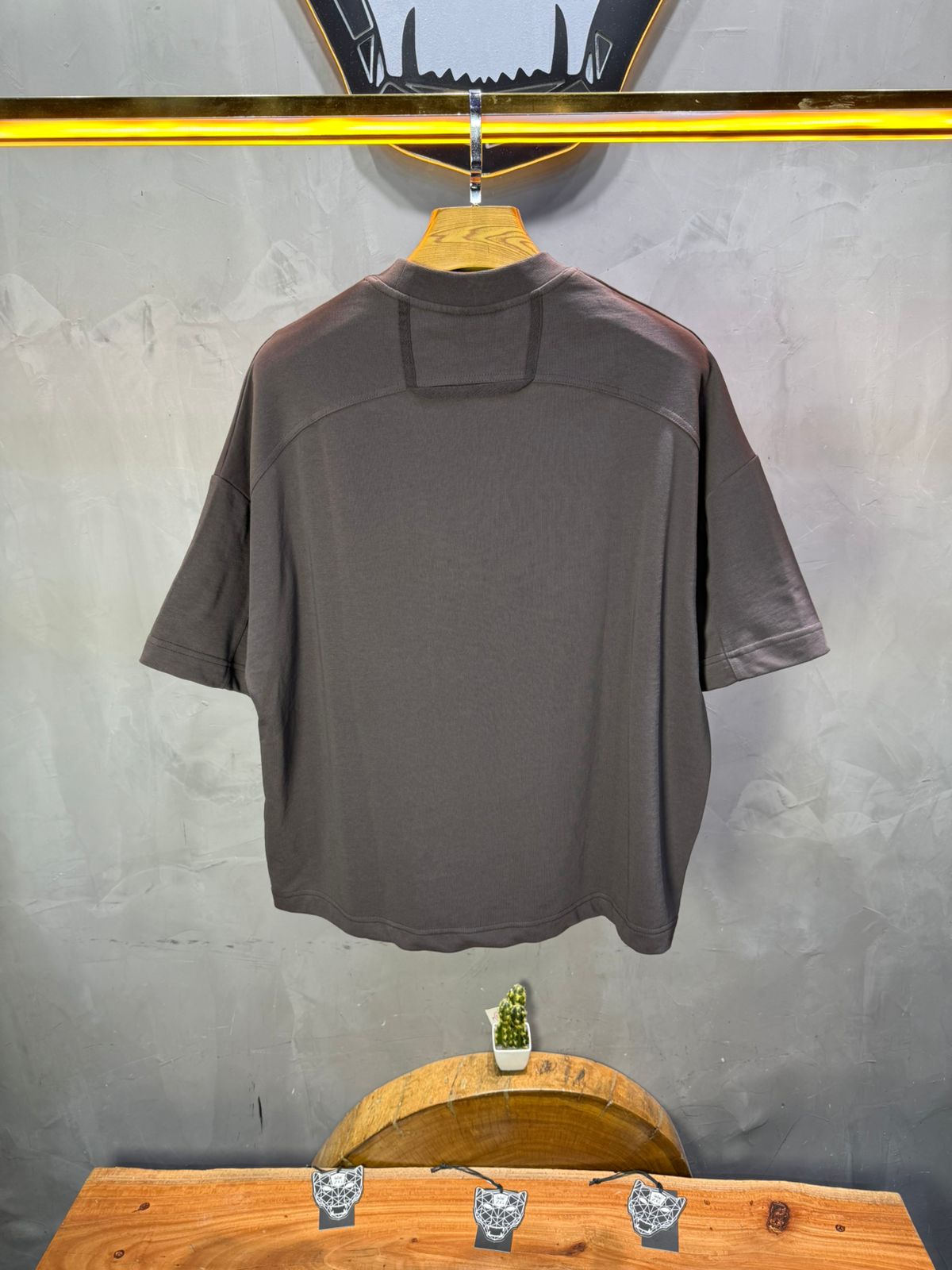 T-Shirt Oversize brown – Poche Denim AJ6368 - ZG PREMIUM