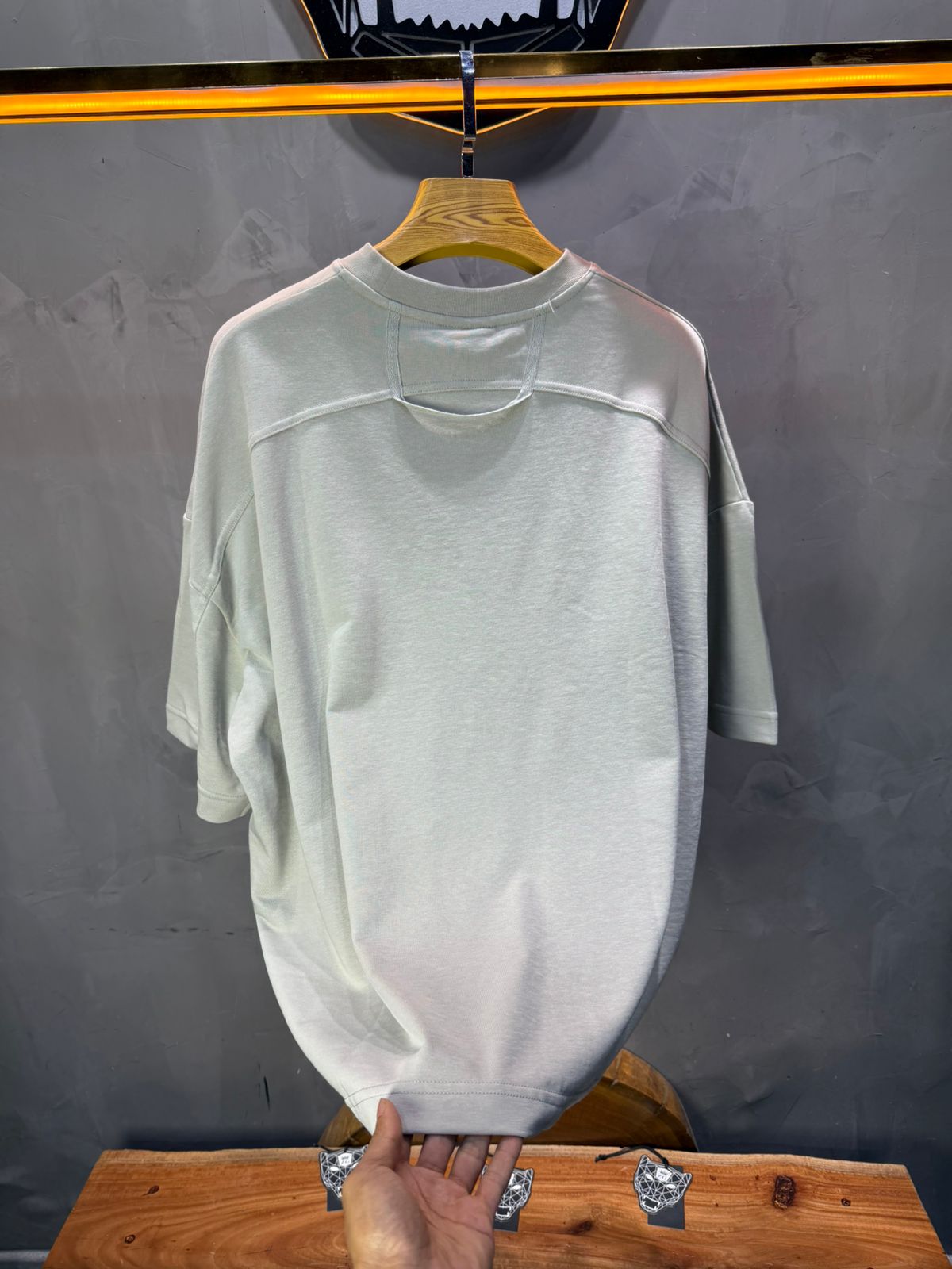 T-Shirt Oversize gris – Poche Denim AJ6368 - ZG PREMIUM