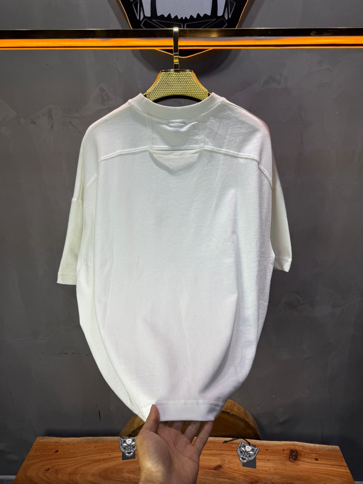 T-Shirt Oversize blanc – Poche Denim AJ6368 - ZG PREMIUM