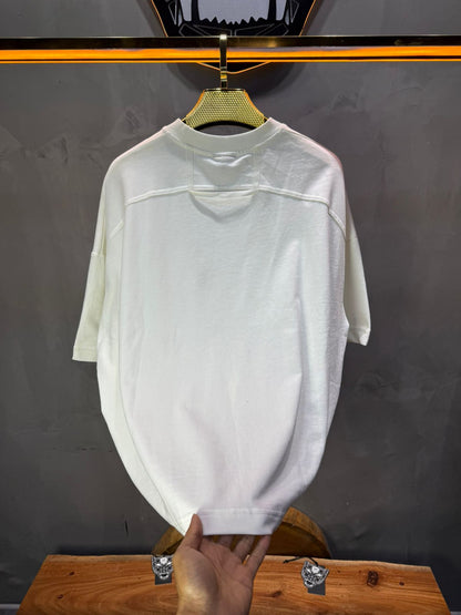 T-Shirt Oversize blanc – Poche Denim AJ6368 - ZG PREMIUM