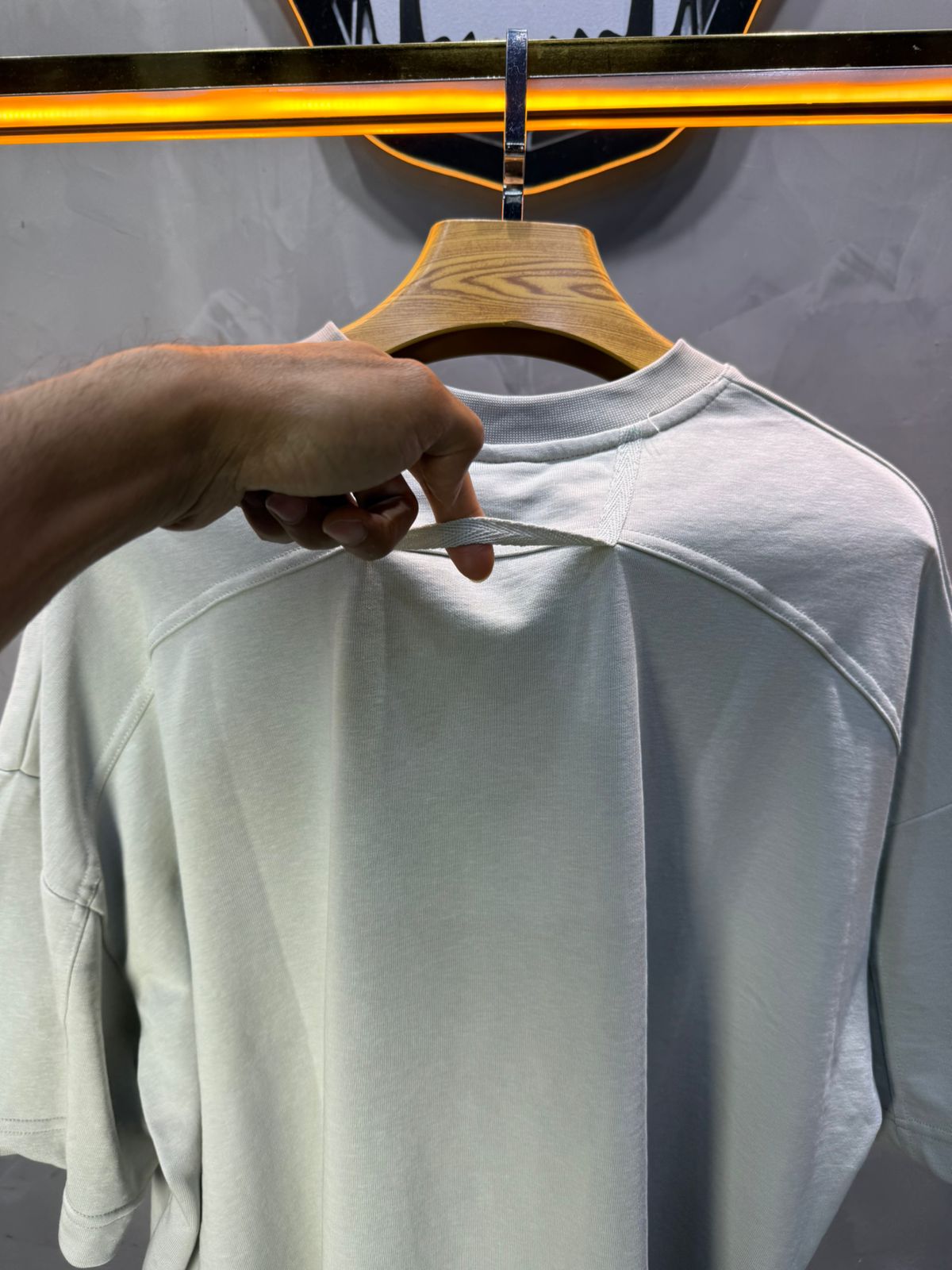 T-Shirt Oversize gris – Poche Denim AJ6368 - ZG PREMIUM