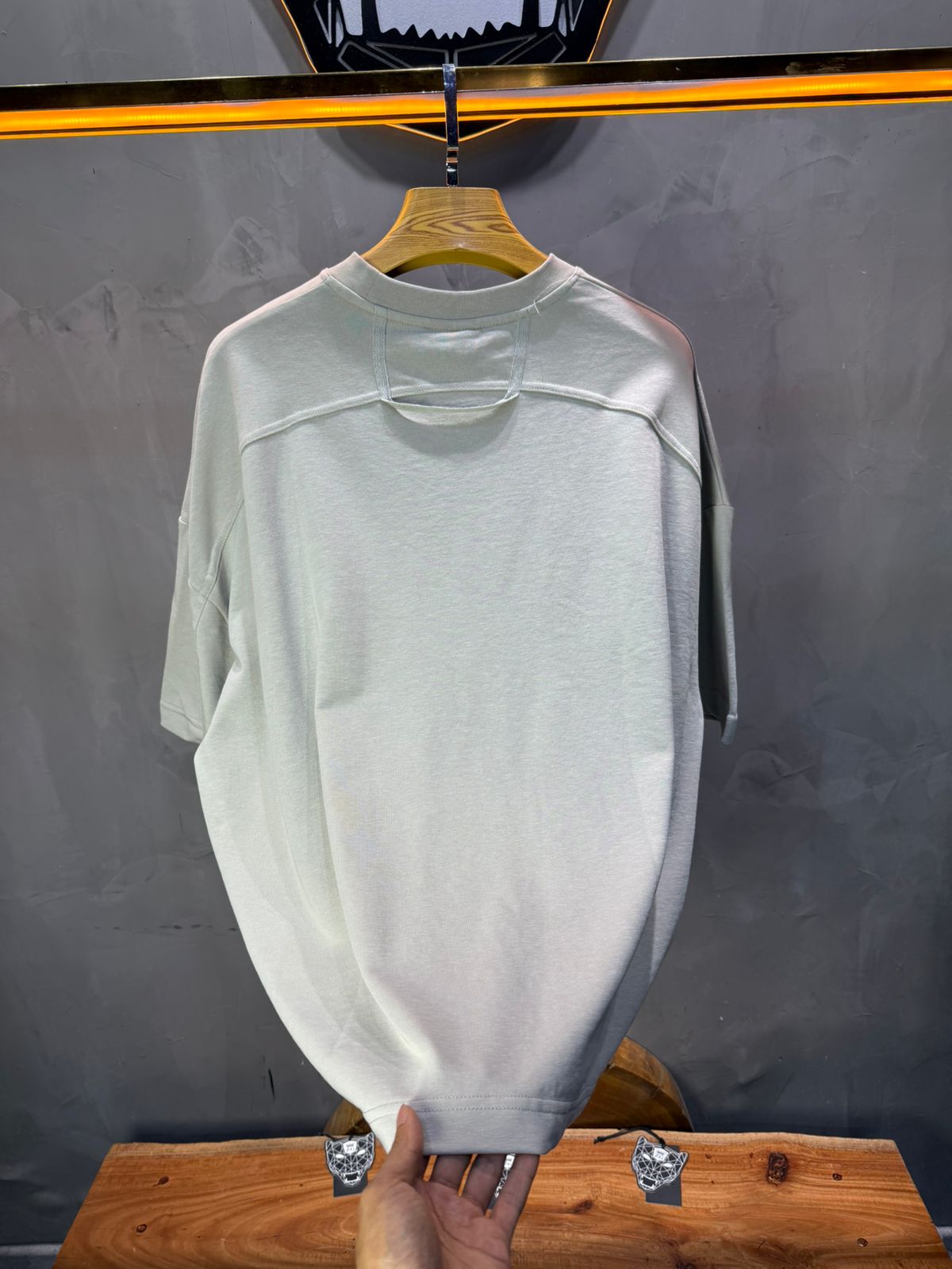 T-Shirt Oversize gris – Poche Denim AJ6368 - ZG PREMIUM