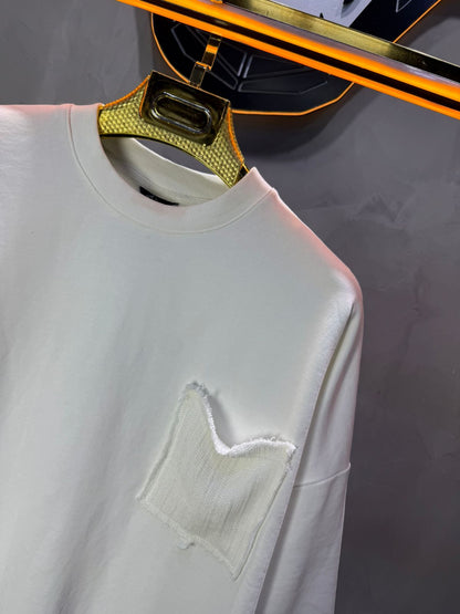 T-Shirt Oversize blanc – Poche Denim AJ6368 - ZG PREMIUM