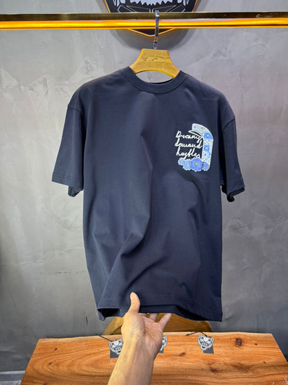 T-shirt Oversize Navy – Dreamy Demand Hustler 5103 - ZG PREMIUM