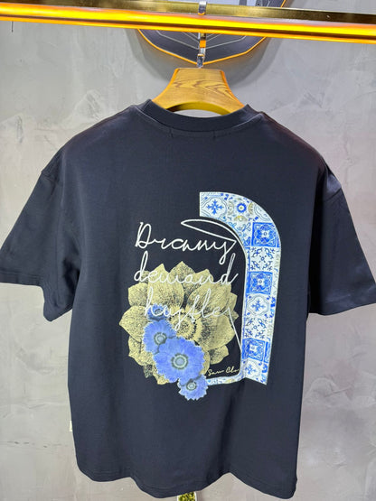 T-shirt Oversize Navy – Dreamy Demand Hustler 5103 - ZG PREMIUM
