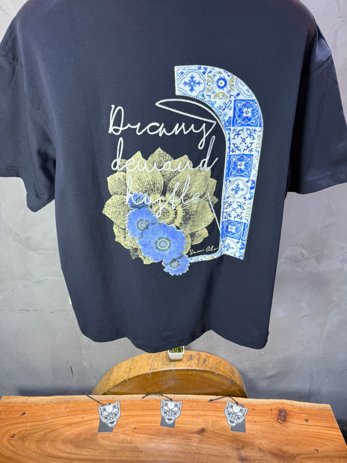 T-shirt Oversize Navy – Dreamy Demand Hustler 5103 - ZG PREMIUM