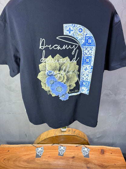 T-shirt Oversize Navy – Dreamy Demand Hustler 5103 - ZG PREMIUM