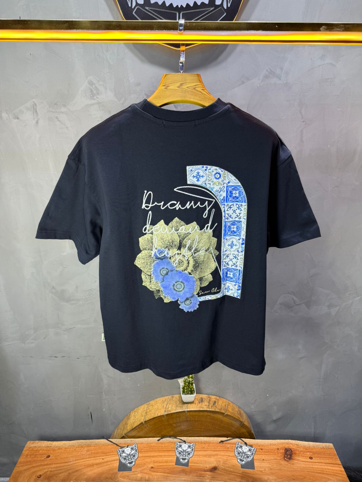T-shirt Oversize Navy – Dreamy Demand Hustler 5103 - ZG PREMIUM