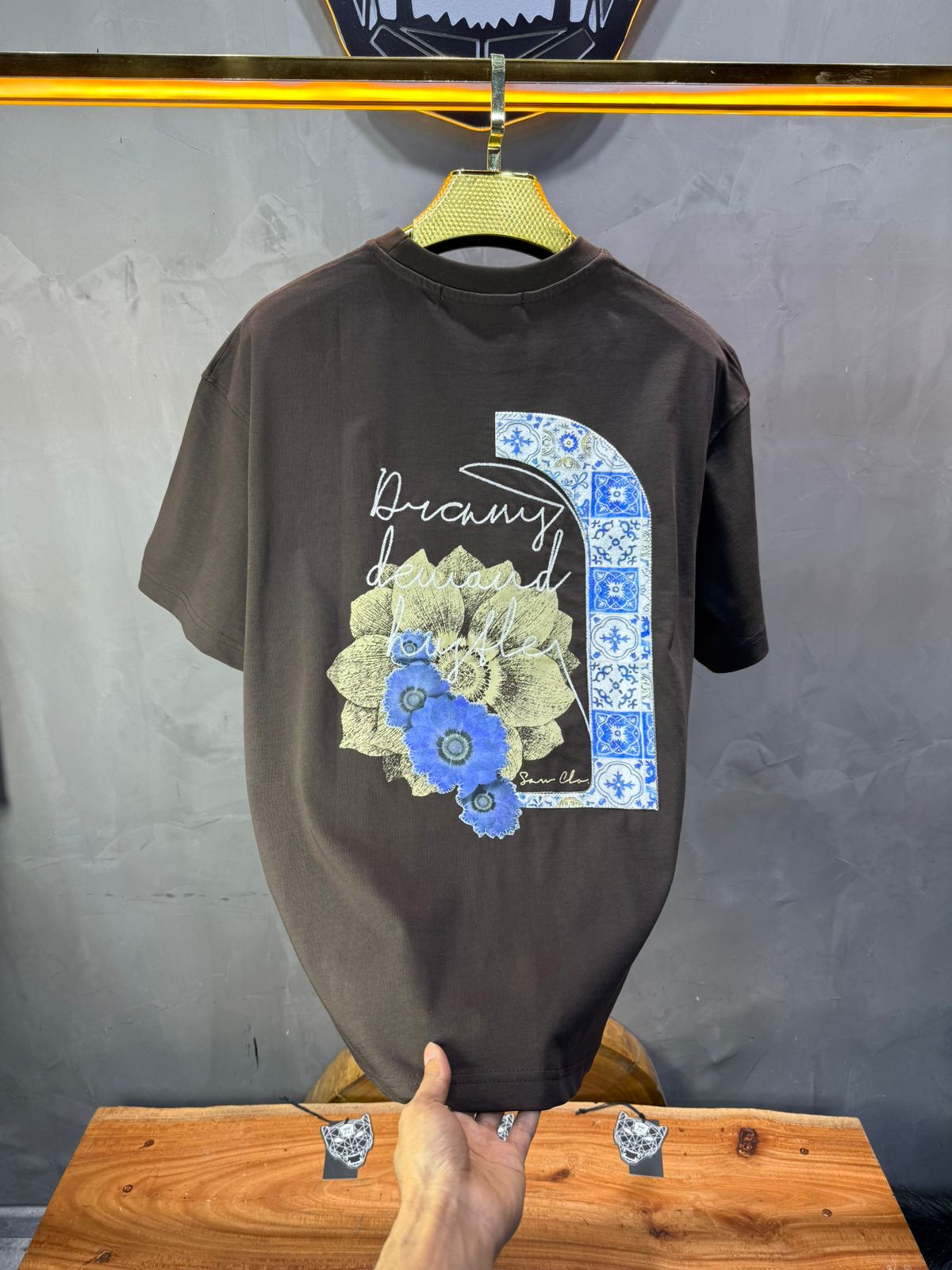 T-shirt Oversize brown – Dreamy Demand Hustler 5103 - ZG PREMIUM