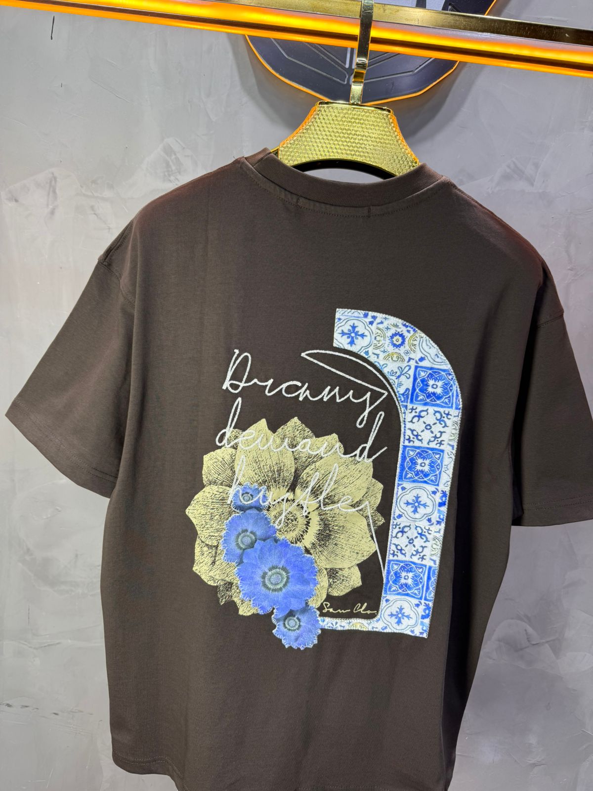 T-shirt Oversize brown – Dreamy Demand Hustler 5103 - ZG PREMIUM