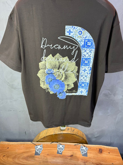 T-shirt Oversize brown – Dreamy Demand Hustler 5103 - ZG PREMIUM