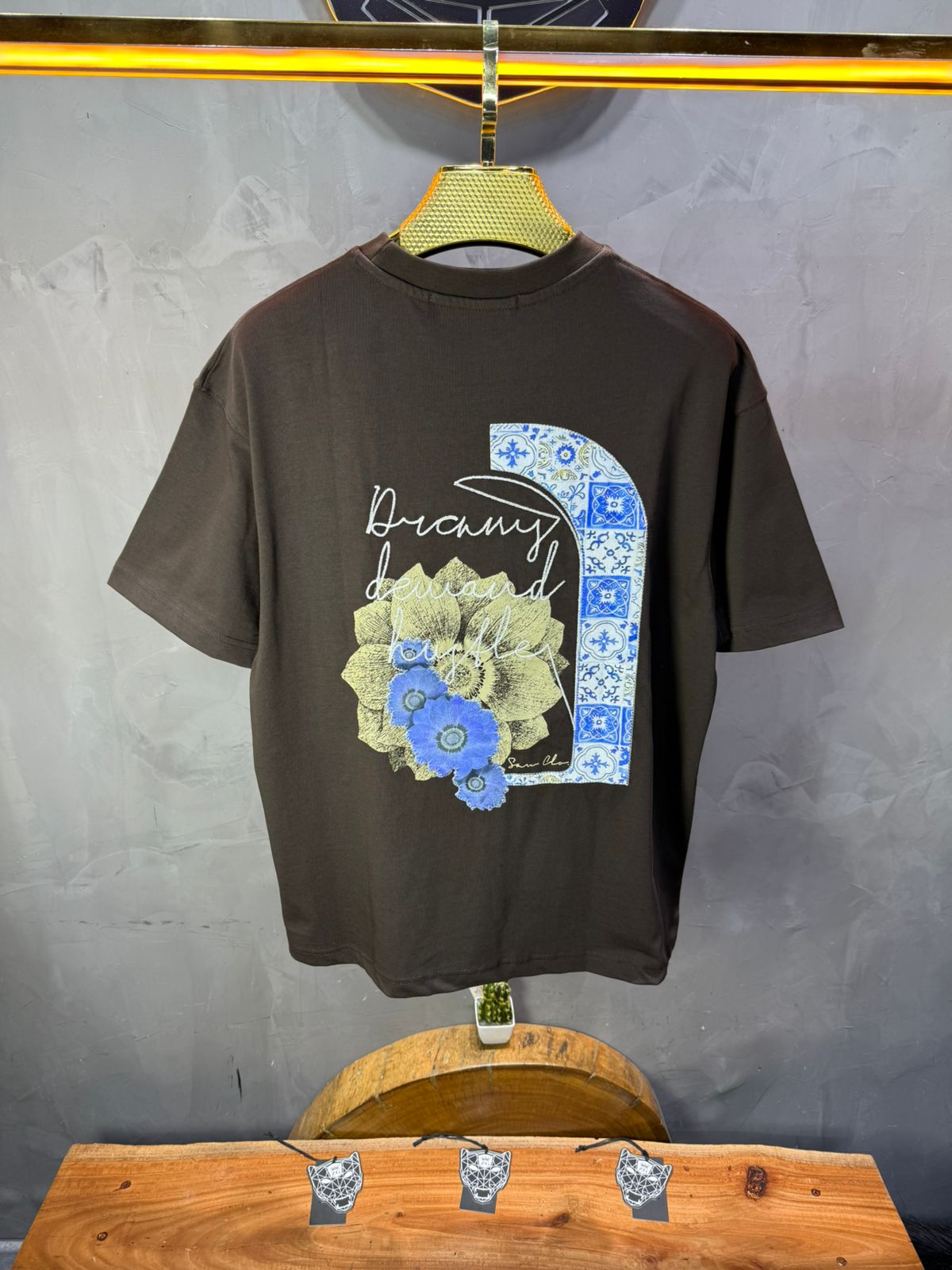T-shirt Oversize brown – Dreamy Demand Hustler 5103 - ZG PREMIUM