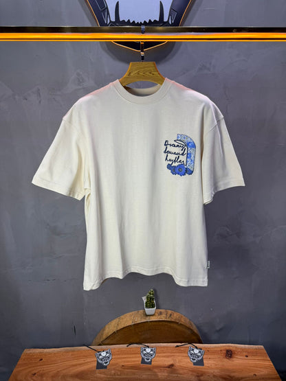 T-shirt Oversize beige – Dreamy Demand Hustler 5103 - ZG PREMIUM