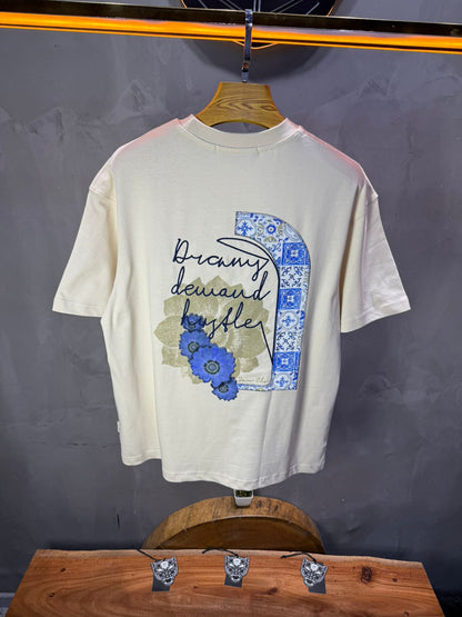 T-shirt Oversize beige – Dreamy Demand Hustler 5103 - ZG PREMIUM