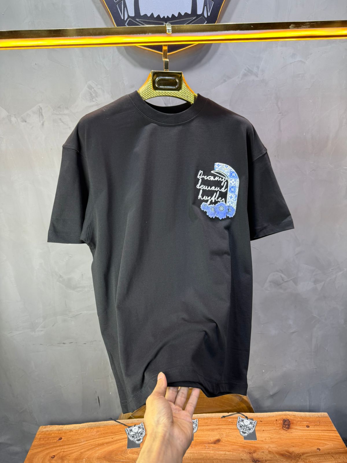 T-shirt Oversize noir – Dreamy Demand Hustler 5103 - ZG PREMIUM