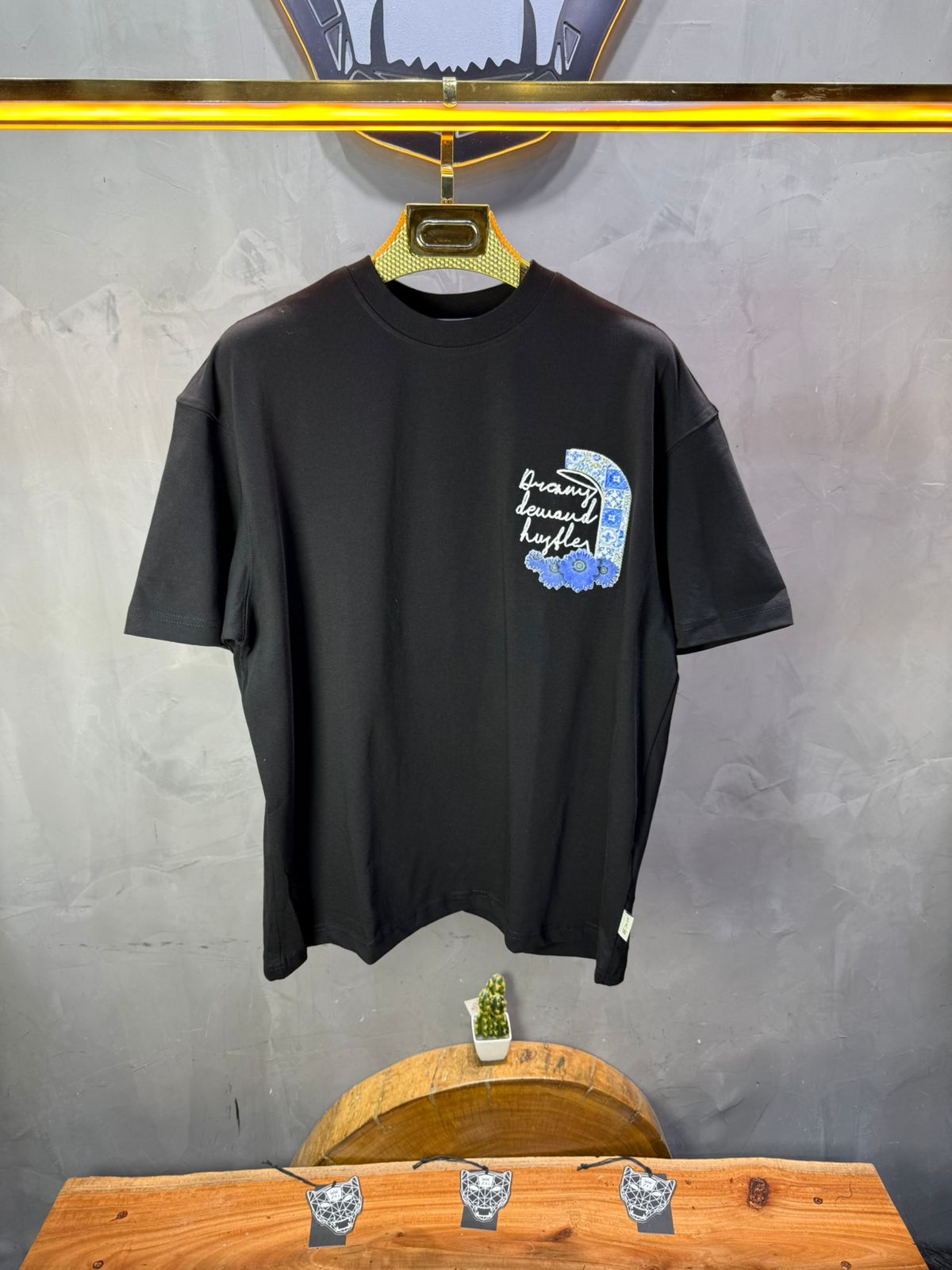 T-shirt Oversize noir – Dreamy Demand Hustler 5103 - ZG PREMIUM