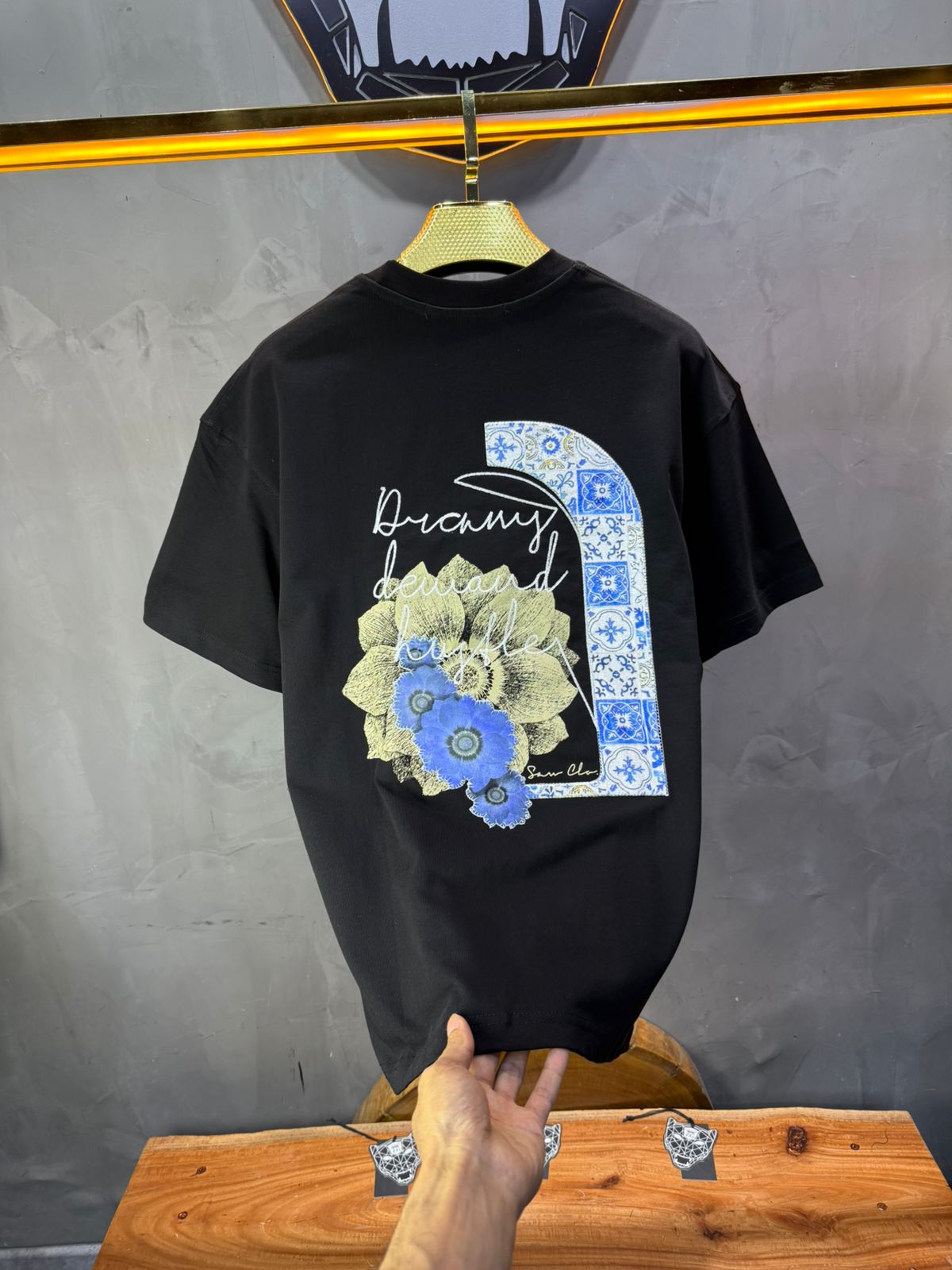 T-shirt Oversize noir – Dreamy Demand Hustler 5103 - ZG PREMIUM