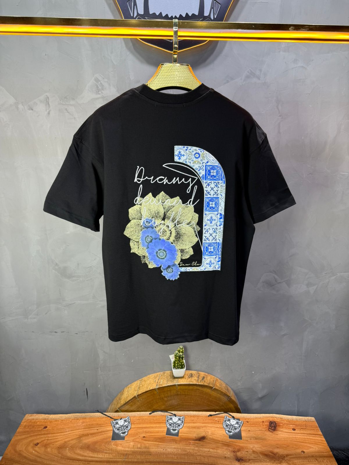 T-shirt Oversize noir – Dreamy Demand Hustler 5103 - ZG PREMIUM