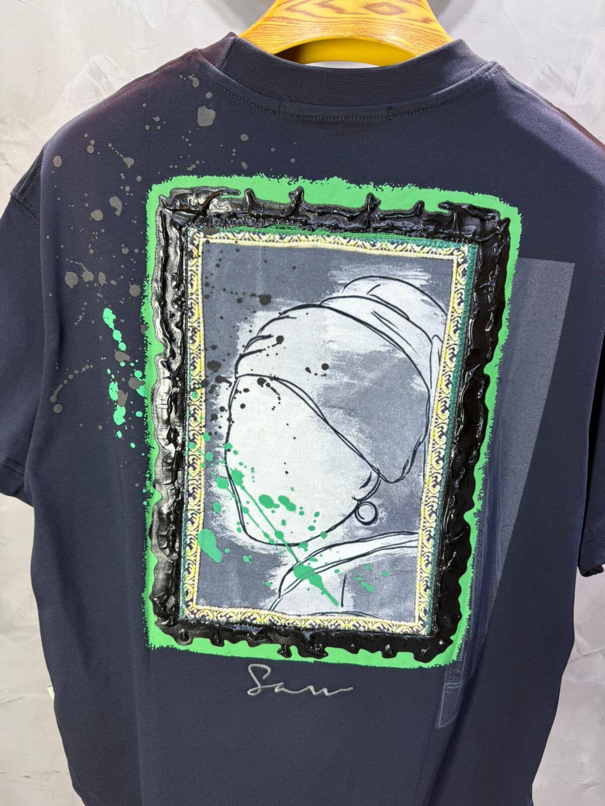 T-shirt Oversize Navy blue  – Art Gallery 5114