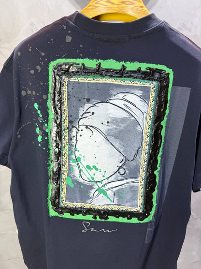 T-shirt Oversize Navy blue  – Art Gallery 5114