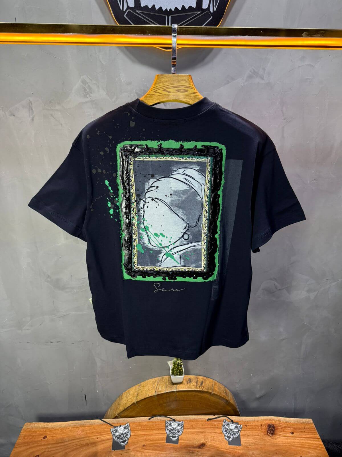 T-shirt Oversize Navy blue  – Art Gallery 5114