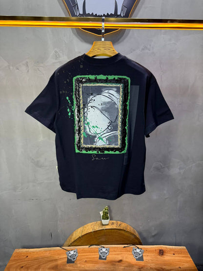 T-shirt Oversize Navy blue  – Art Gallery 5114