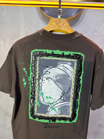 T-shirt Oversize Brown  – Art Gallery 5114