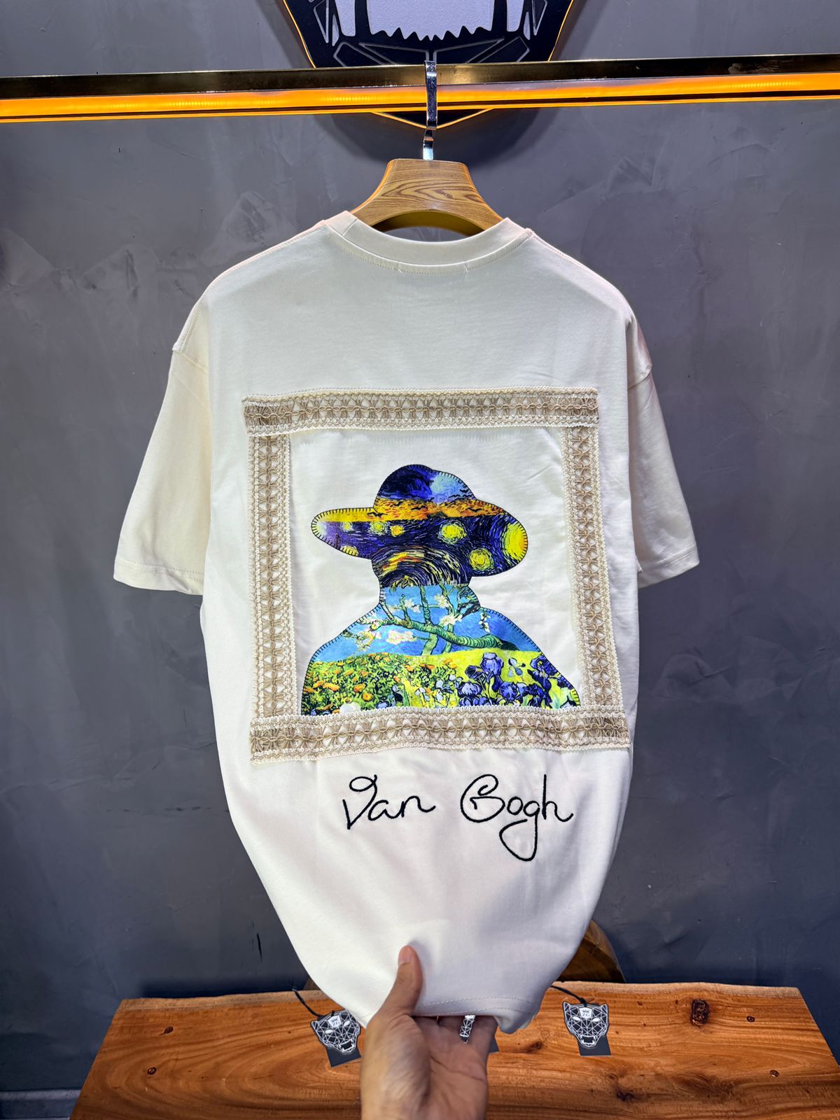 T-Shirt Oversize beige Van Gogh 5060