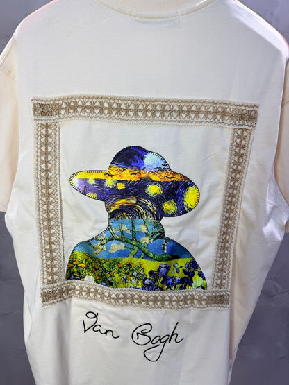 T-Shirt Oversize beige Van Gogh 5060